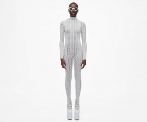 White Marc Jacobs The Seamless Catsuit Women's Bodysuit | USA 704561DTE