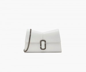 White Marc Jacobs The St. Marc Chain Women's Large Wallets | USA 857619HGX