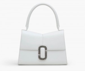 White Marc Jacobs The St. Marc Large Top Handle Women's Handbags | USA 152069OCZ