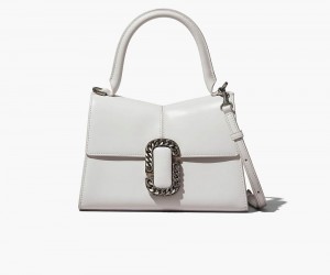 White Marc Jacobs The St. Marc Top Handle Women's Handbags | USA 803491MLE