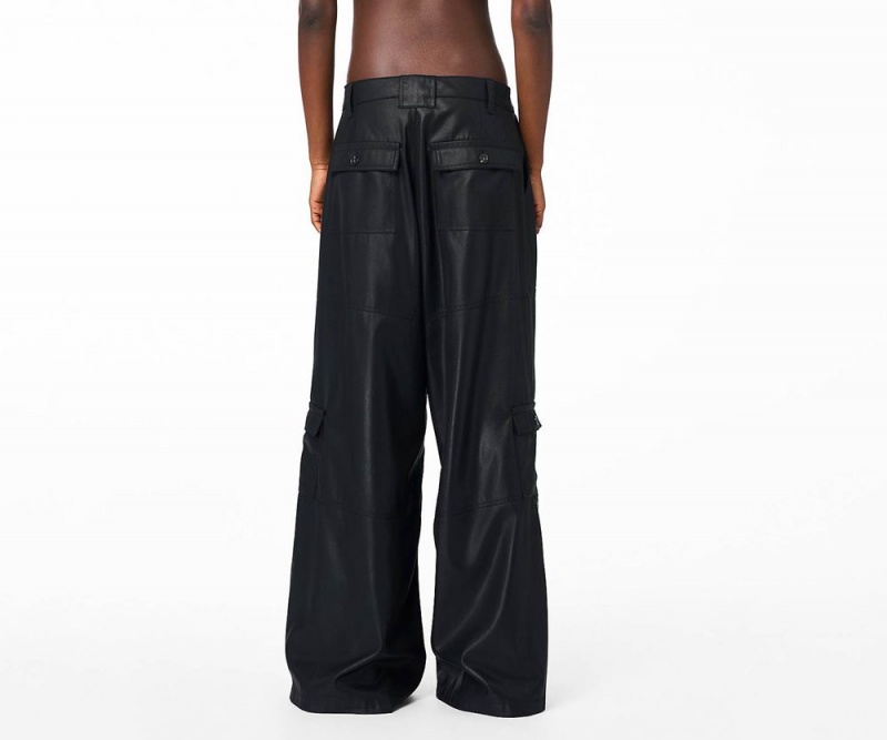 Black Copper Marc Jacobs The Wide Leg Cargo Women's Pants | USA 216705NVT