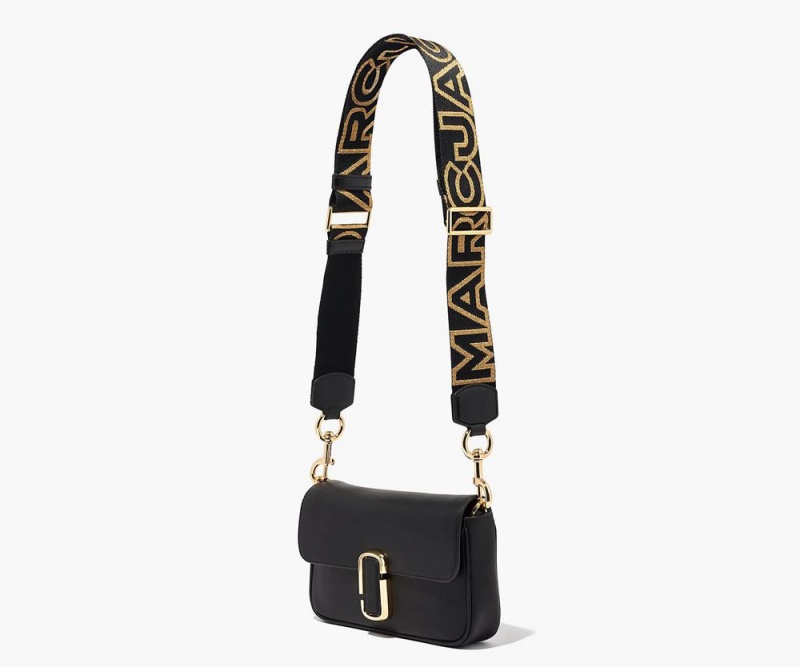 Black Gold Marc Jacobs The Outline Logo Webbing Women's Bag Strap | USA 180936IVY