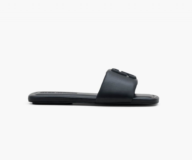 Black Marc Jacobs The J Marc Leather Women's Sandal | USA 724910NUP