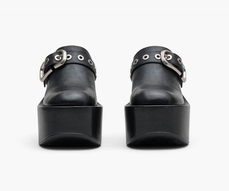 Black Marc Jacobs The J Marc Leather Women's Clog | USA 809432XQJ