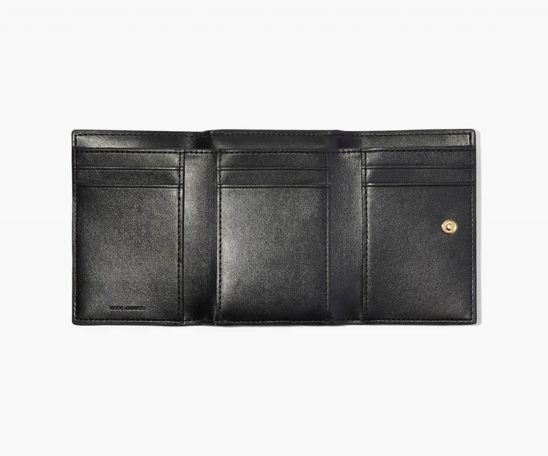 Black Marc Jacobs The J Marc Trifold Women's Large Wallets | USA 261735XTV