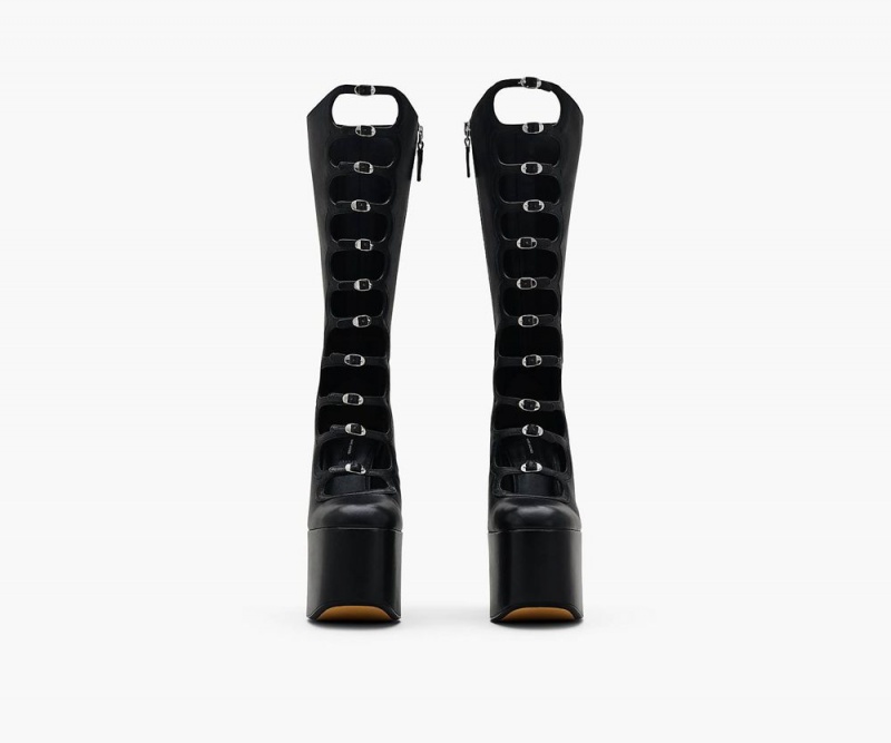 Black Marc Jacobs The Kiki Knee-High Women's Boots | USA 830196JKR