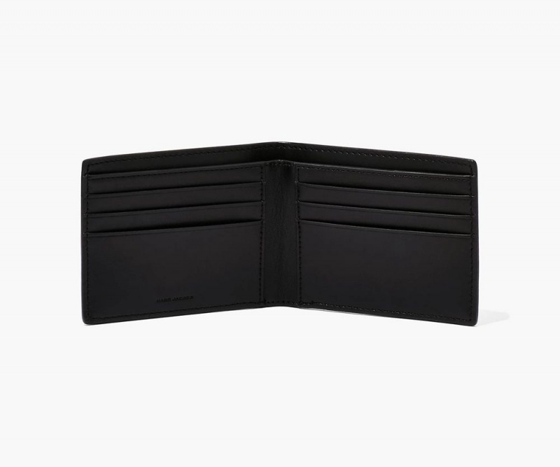 Black Marc Jacobs The Leather Billfold Women's Large Wallets | USA 980153VWX