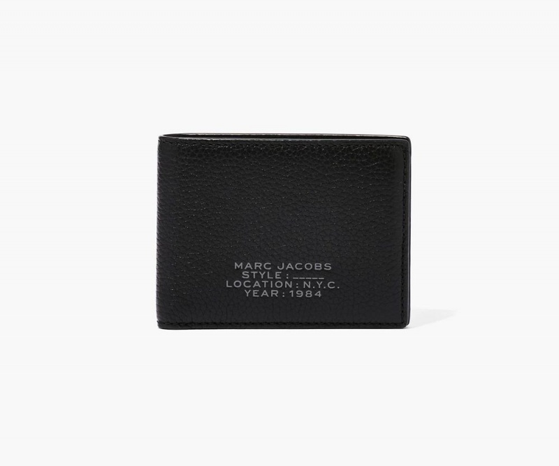 Black Marc Jacobs The Leather Billfold Women\'s Large Wallets | USA 980153VWX