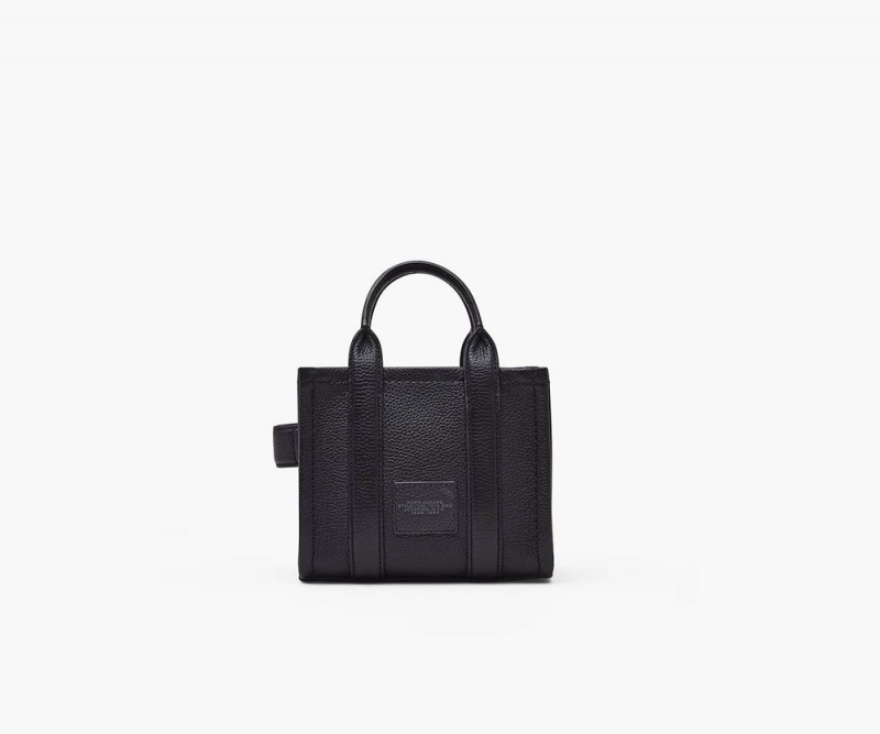 Black Marc Jacobs The Leather Mini Women's Tote Bag | USA 204718EYS