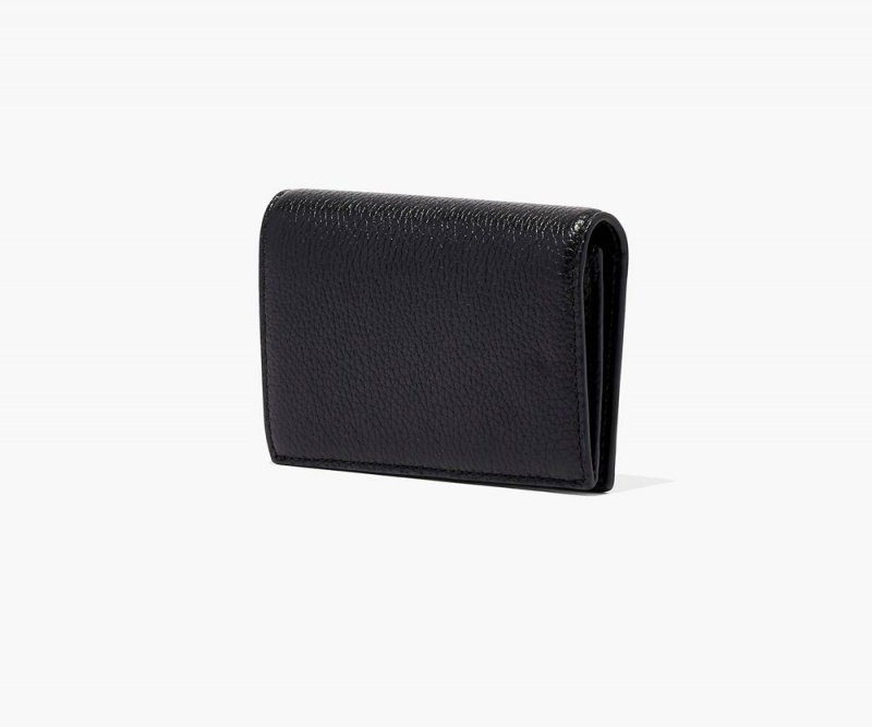 Black Marc Jacobs The Leather Small Bifold Women's Large Wallets | USA 902758UDX