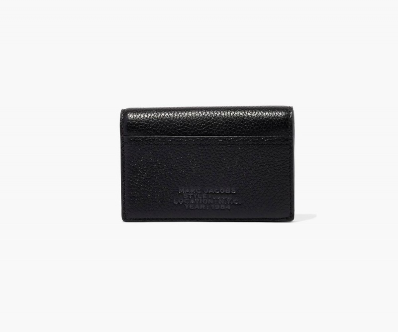 Black Marc Jacobs The Leather Small Bifold Women\'s Large Wallets | USA 902758UDX