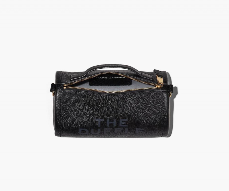 Black Marc Jacobs The Leather Women's Duffle Bag | USA 432960ZBV