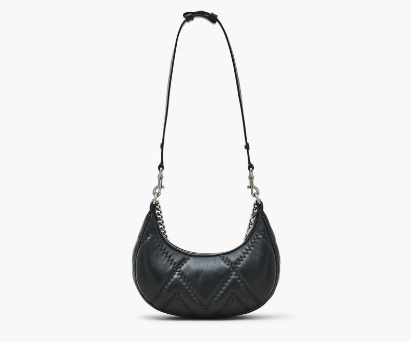 Black Marc Jacobs The Quilted Leather Curve Women's Handbags | USA 406537KUO