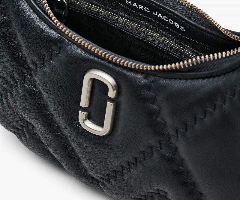 Black Marc Jacobs The Quilted Leather Curve Women's Handbags | USA 406537KUO