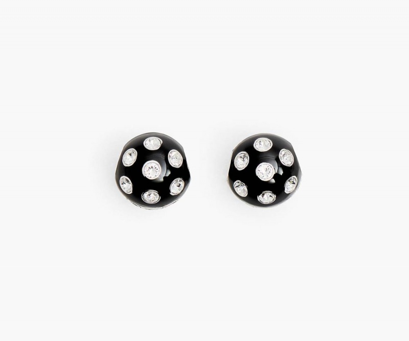 Black Marc Jacobs The Spots Women's Earrings | USA 950213KYD