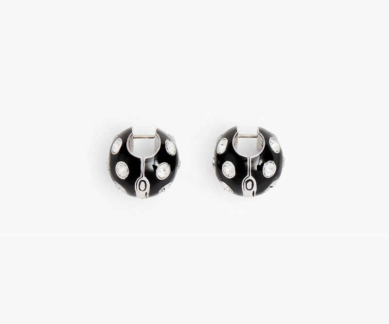 Black Marc Jacobs The Spots Women\'s Earrings | USA 950213KYD