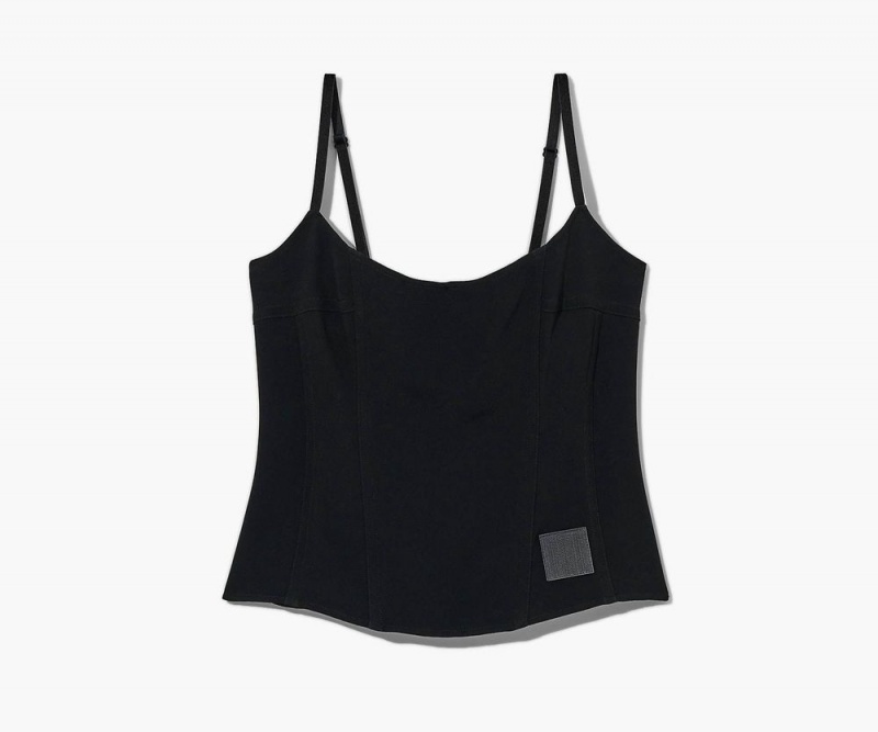 Black Marc Jacobs The Structured Camisole Women\'s Tops | USA 820746XKG