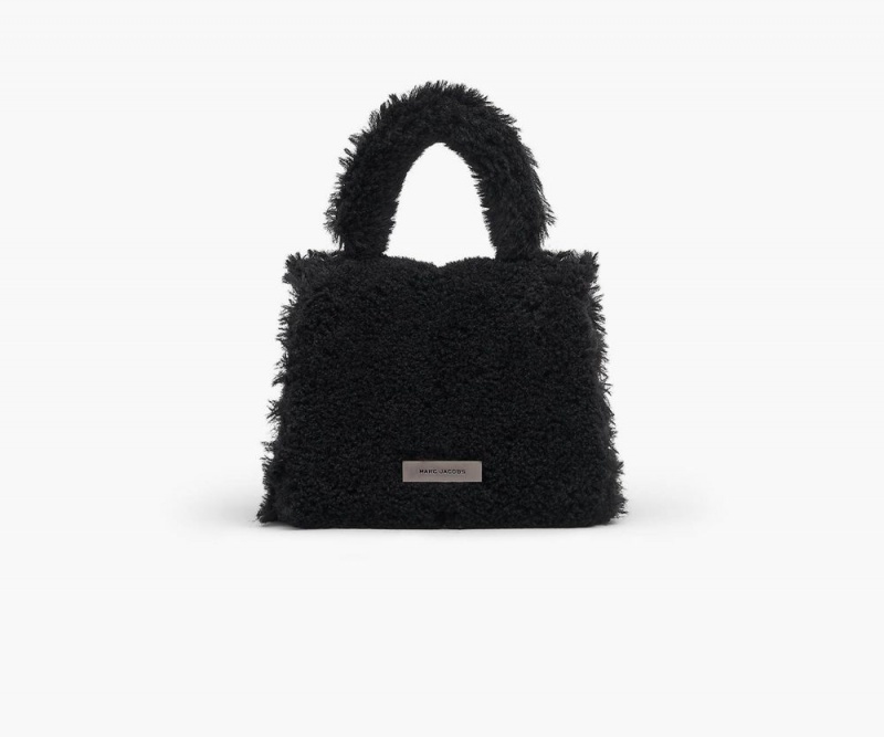 Black Marc Jacobs The Teddy St. Marc Mini Top Handle Women's Handbags | USA 059734DIM