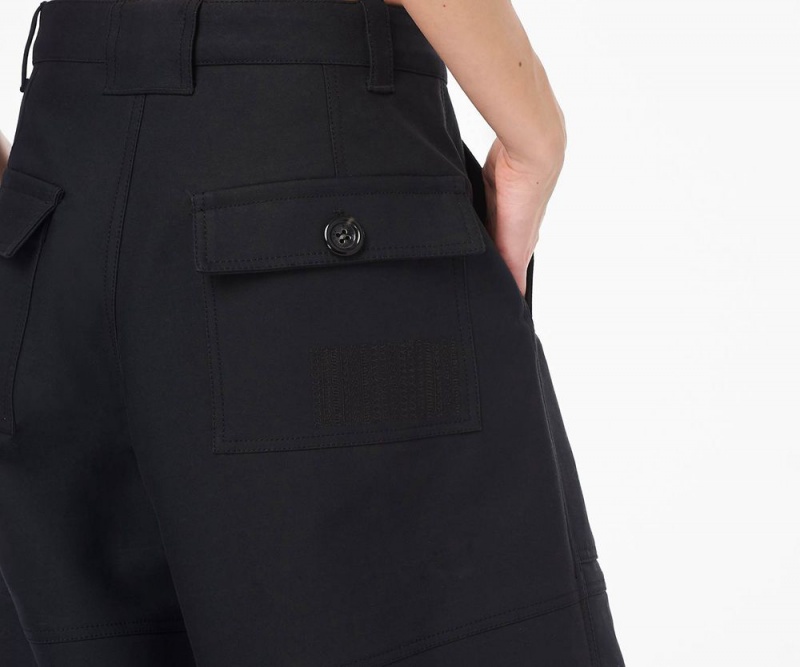 Black Marc Jacobs The Wide Leg Cargo Women's Pants | USA 742358FDK