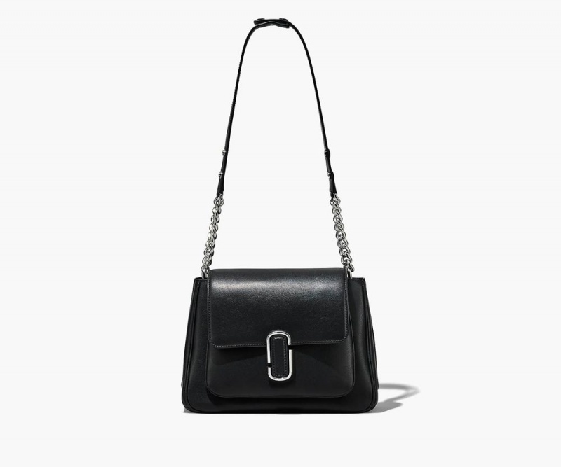 Black Silver Marc Jacobs The J Marc Chain Women's Satchel Bag | USA 691785CPI