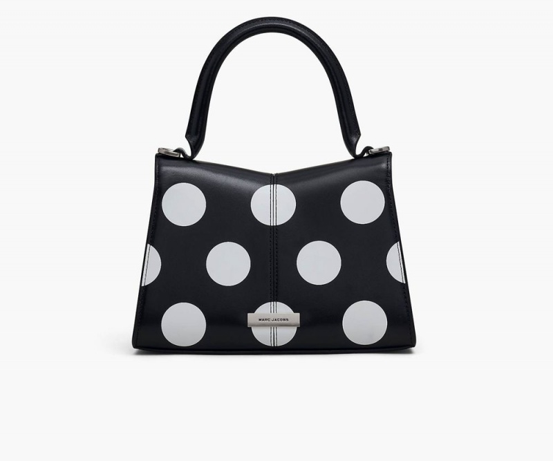 Black White Marc Jacobs The Spots St. Marc Top Handle Women's Handbags | USA 359781LPD