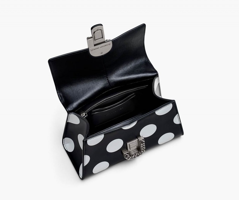 Black White Marc Jacobs The Spots St. Marc Top Handle Women's Handbags | USA 359781LPD