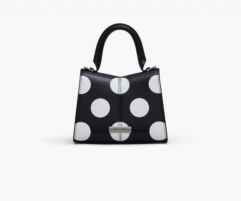 Black White Marc Jacobs The Spots St. Marc Mini Top Handle Women's Handbags | USA 945168DKQ