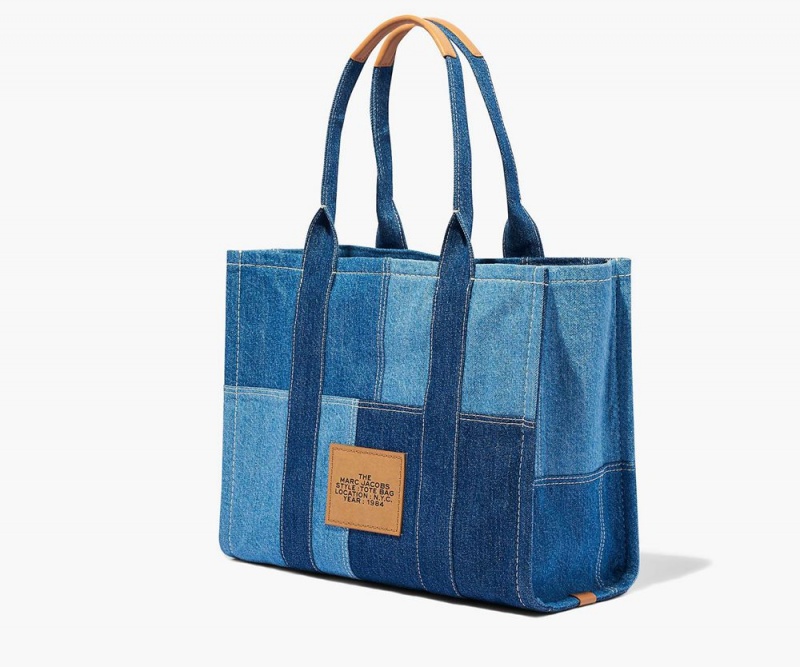 Blue Marc Jacobs The Denim Large Women's Tote Bag | USA 768490UYD