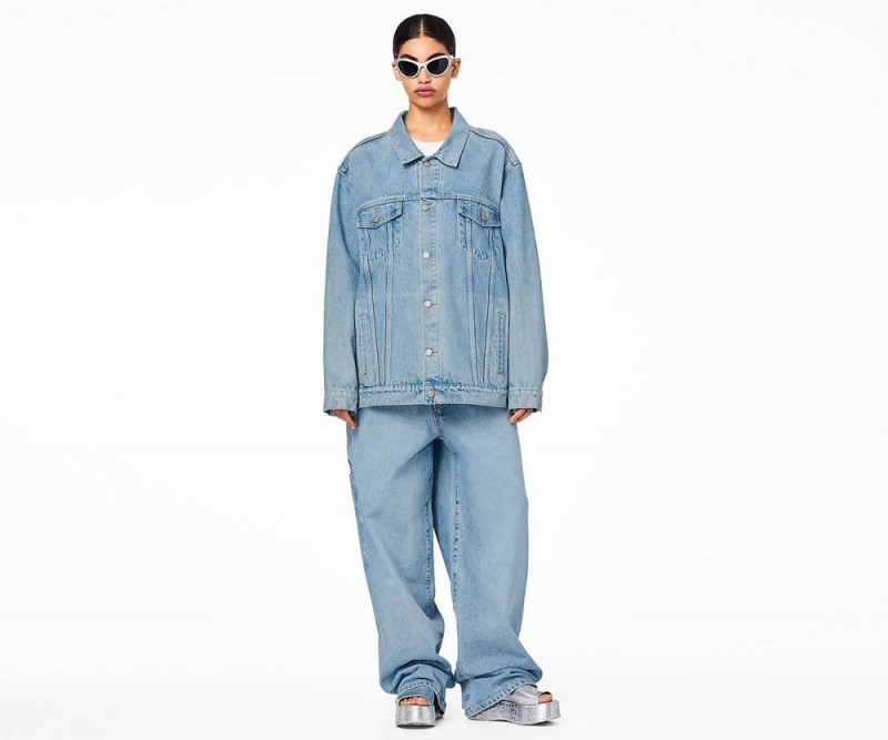 Blue Marc Jacobs The Denim Trucker Women's Jacket | USA 013584HMA