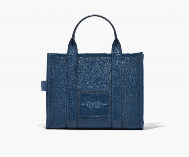 Blue Marc Jacobs The Leather Medium Women's Tote Bag | USA 062578UIA