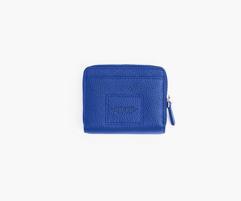 Blue Marc Jacobs The Leather Mini Compact Women's Small Wallets | USA 386150HEG