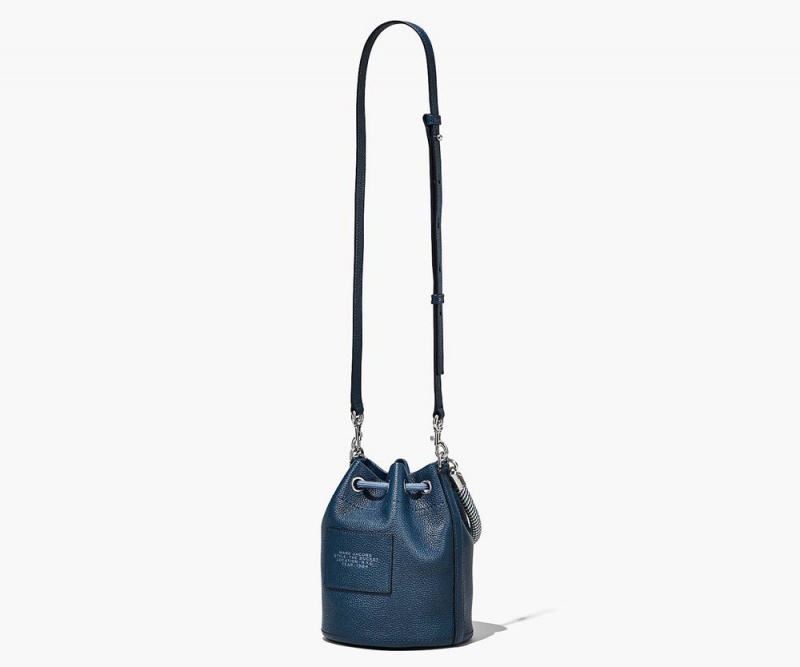 Blue Marc Jacobs The Leather Women's Bucket Bag | USA 350724DUY