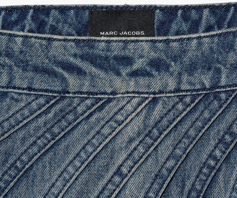 Blue Marc Jacobs The Wave Denim Women's Skirt | USA 357098LYW