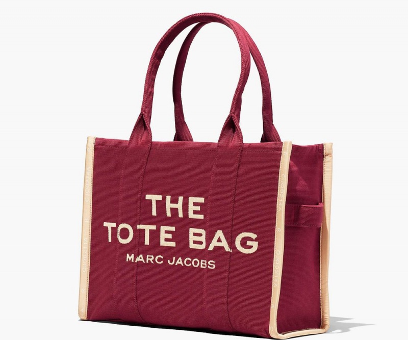 Burgundy Marc Jacobs The Jacquard Large Women's Tote Bag | USA 695172VUZ