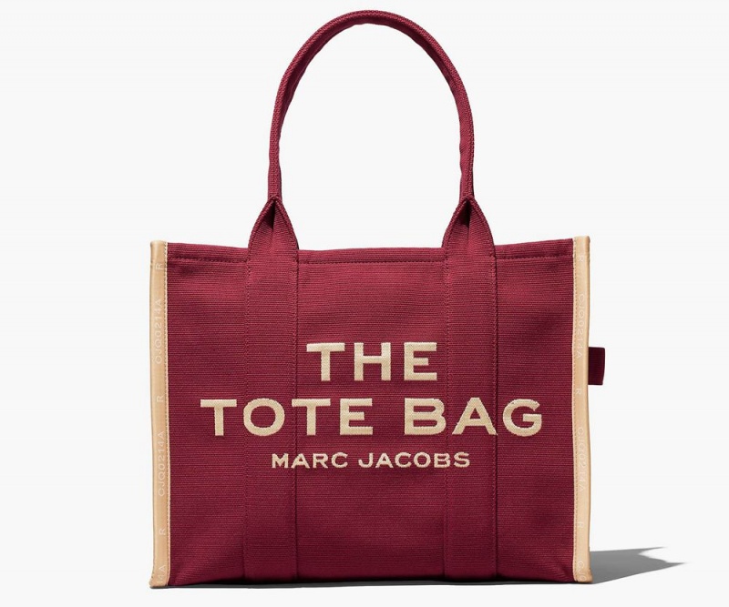 Burgundy Marc Jacobs The Jacquard Large Women\'s Tote Bag | USA 695172VUZ