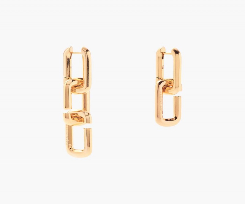 Gold Marc Jacobs The J Marc Chain Link Women\'s Earrings | USA 074518DQC