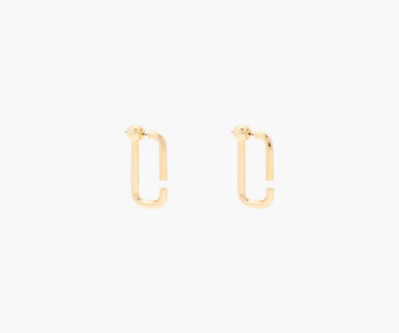 Gold Marc Jacobs The J Marc Hoops Women\'s Earrings | USA 248351FEX