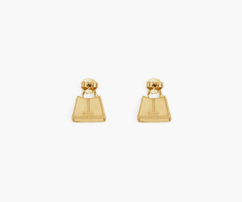 Gold Marc Jacobs The St. Marc Women's Earrings | USA 574126QAO