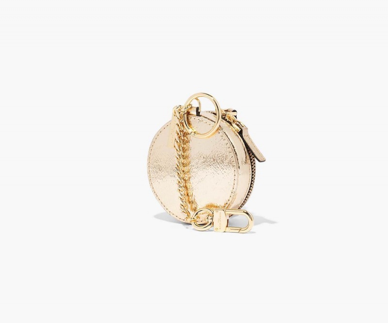 Gold Marc Jacobs The Sweet Spot Metallic Pouch Women's Handbags | USA 147852HZX