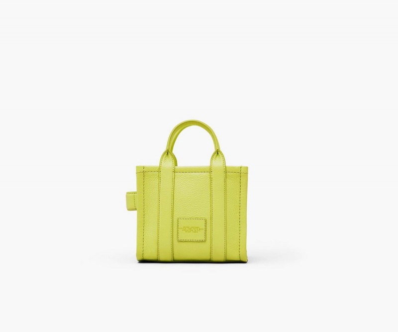 Green Marc Jacobs The Leather Mini Women's Tote Bag | USA 987130XMS