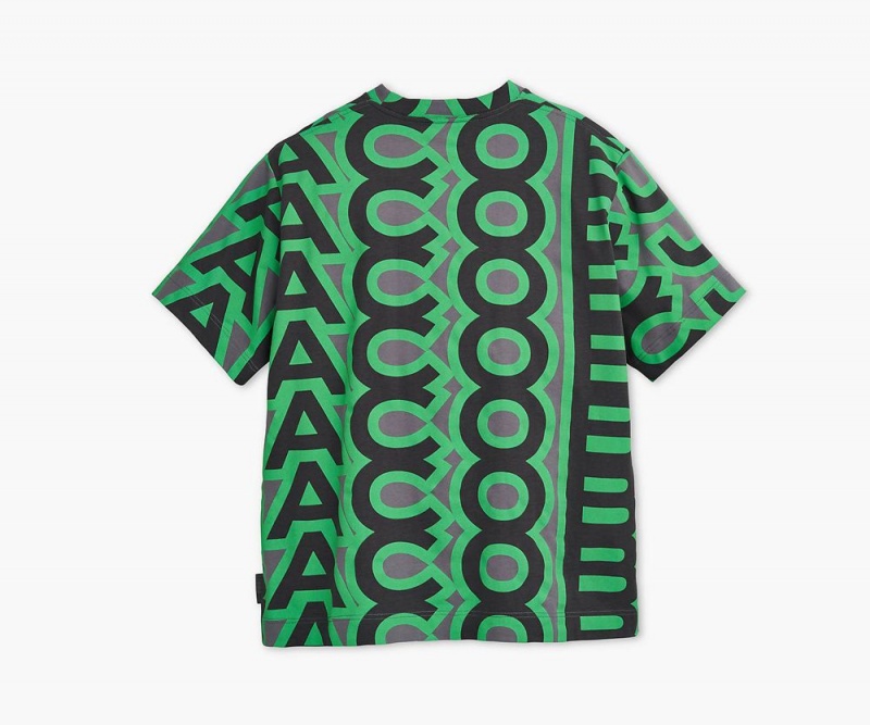 Green Marc Jacobs The Monogram Big Women's T-Shirt | USA 395074BFS