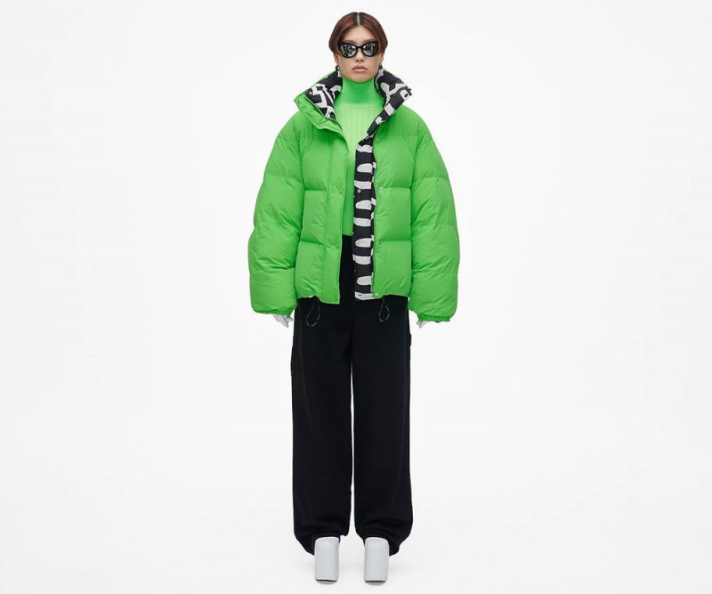 Green Marc Jacobs The Reversible Puffer Women's Jacket | USA 091457CFN