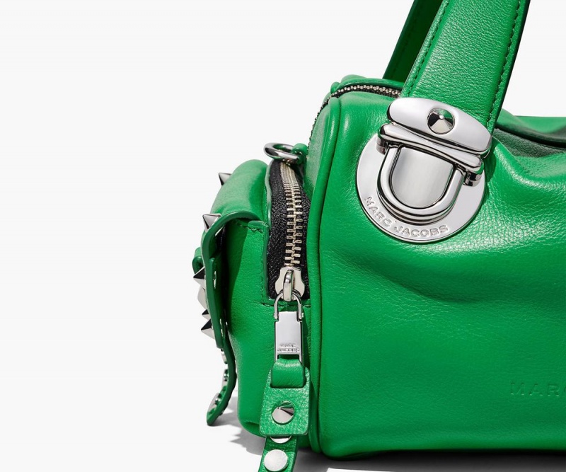 Green Marc Jacobs The Studded Pushlock Mini Women's Satchel Bag | USA 127458JHO