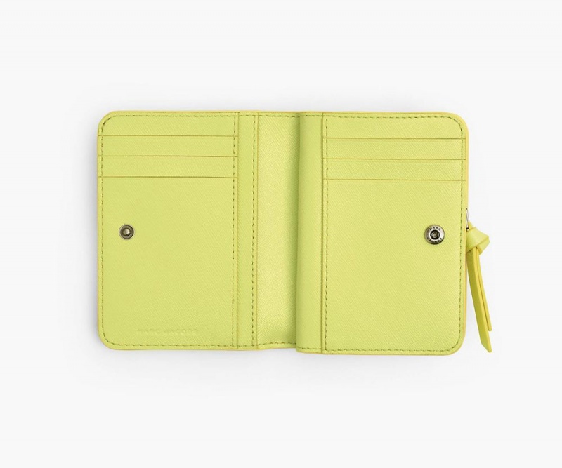 Green Marc Jacobs The Utility Snapshot Mini Compact Women's Small Wallets | USA 607152JEQ