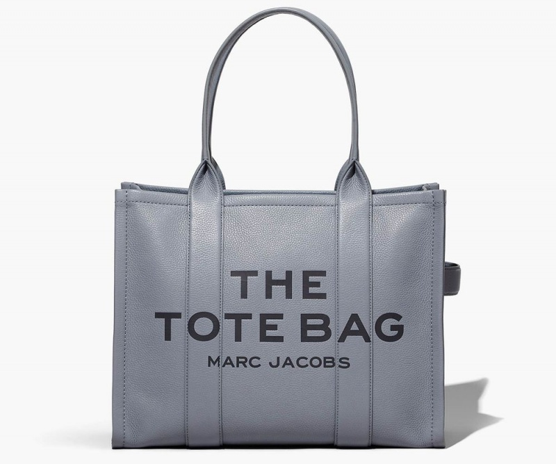 Grey Marc Jacobs The Leather Large Women\'s Tote Bag | USA 516093SFI