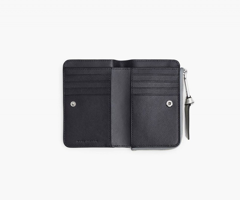 Grey Marc Jacobs The Utility Snapshot Slim Bifold Women's Large Wallets | USA 367841HXR