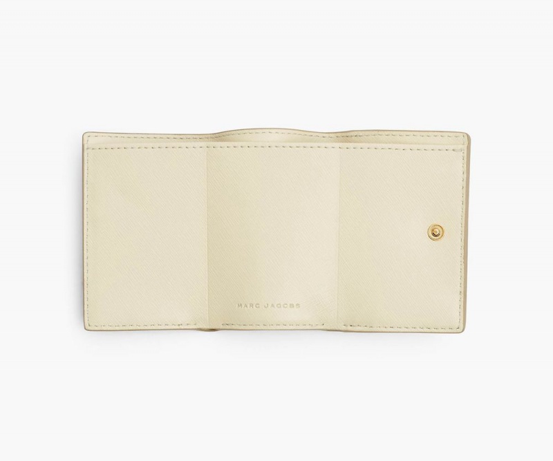 Khaki Marc Jacobs The Utility Snapshot Mini Trifold Women's Small Wallets | USA 460275LZS