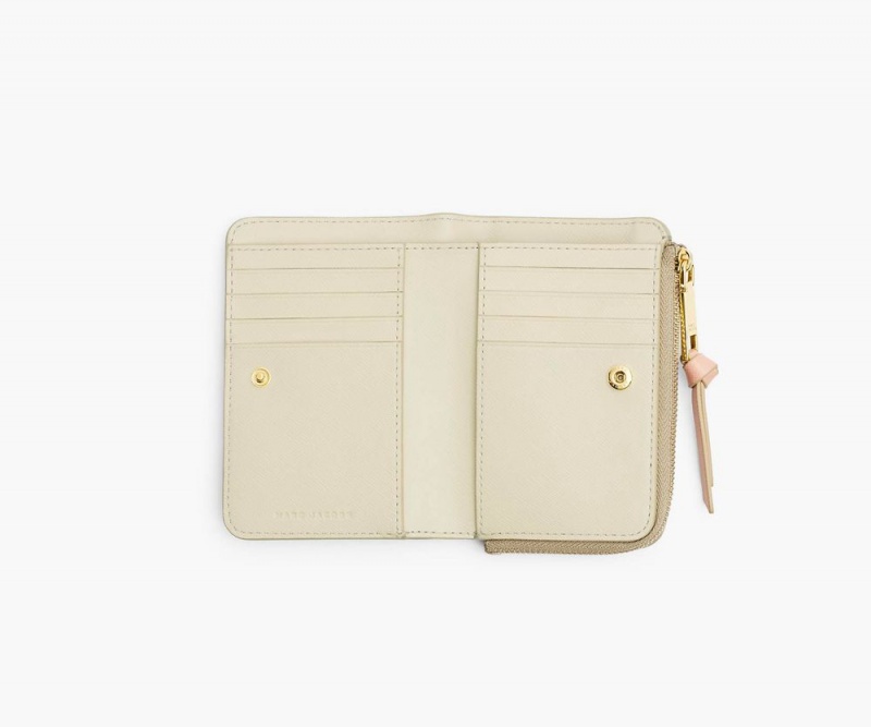 Khaki Marc Jacobs The Utility Snapshot Slim Bifold Women's Large Wallets | USA 629753KUV