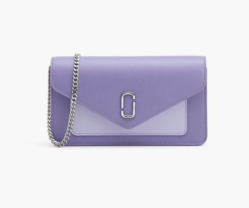 Lavender Marc Jacobs The Longshot Chain Women\'s Large Wallets | USA 413078MSF