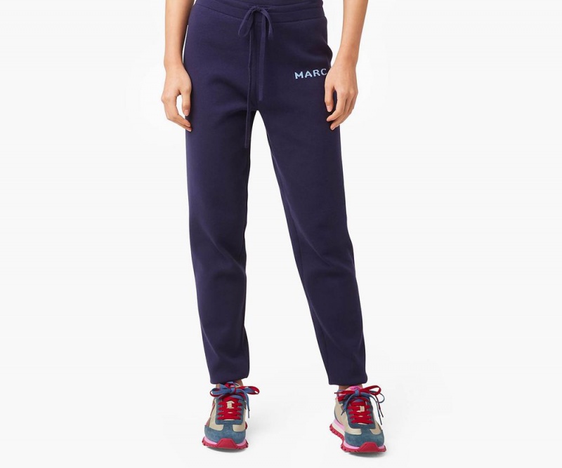 Navy Marc Jacobs The Knit Sweat Women's Pants | USA 834579FLE